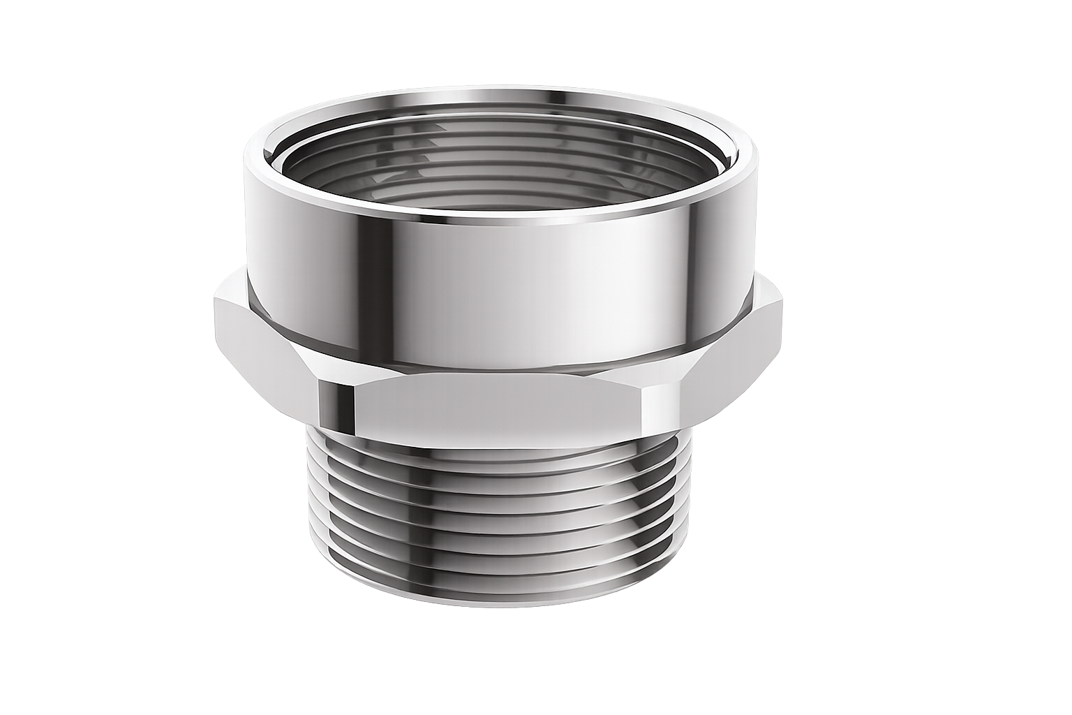 Adaptor Stainless Steel (SS316L) (NPT to Metric) 