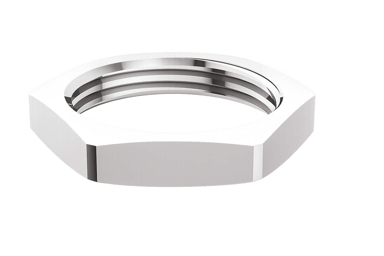 Locknut Brass Nickle Plated (Metric)