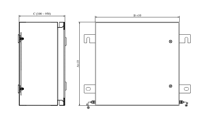 IP66 Stainless Steel Enclosures with gland