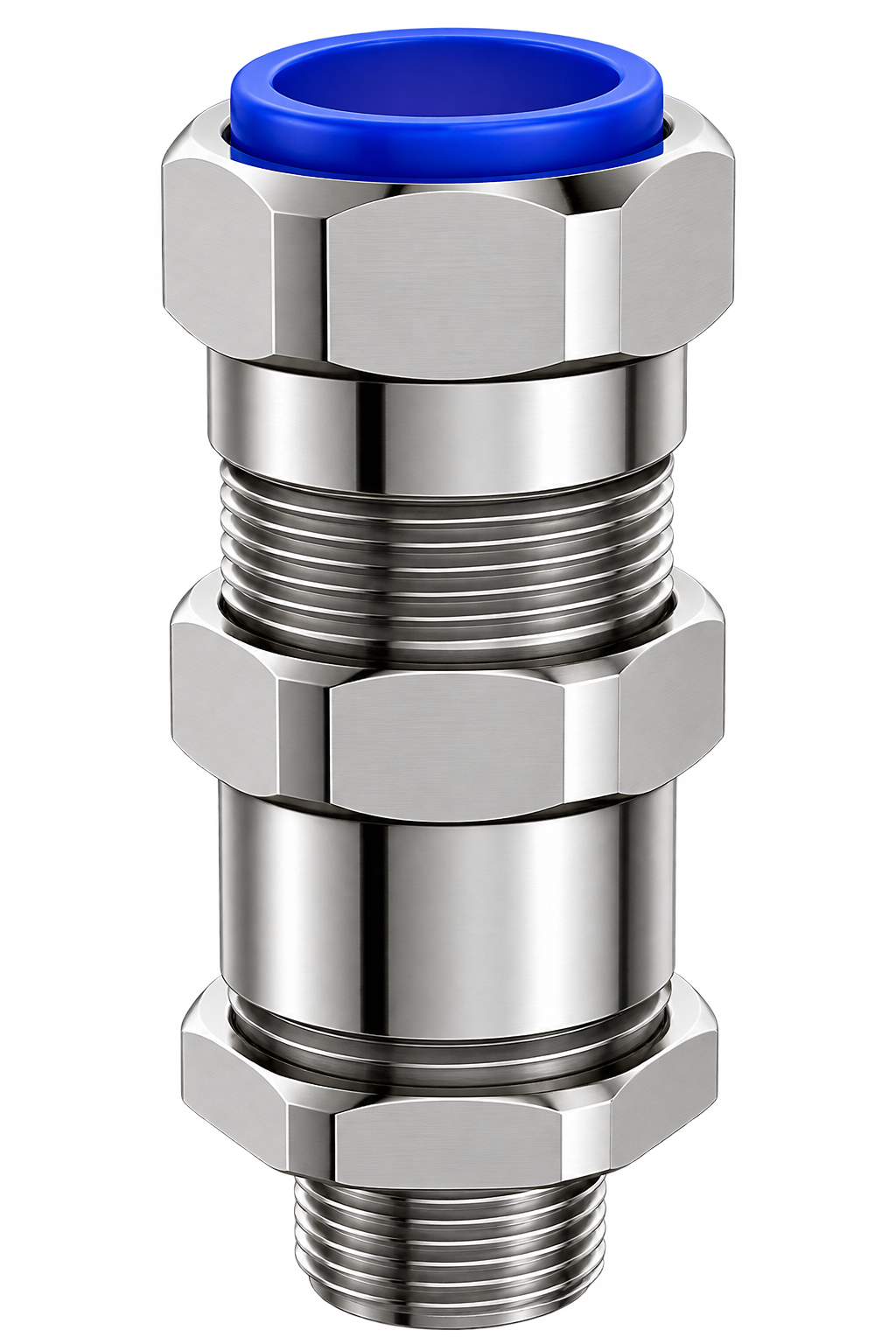E1WB Barrier Cable Gland Brass Nickel Plated  NPT Thread
