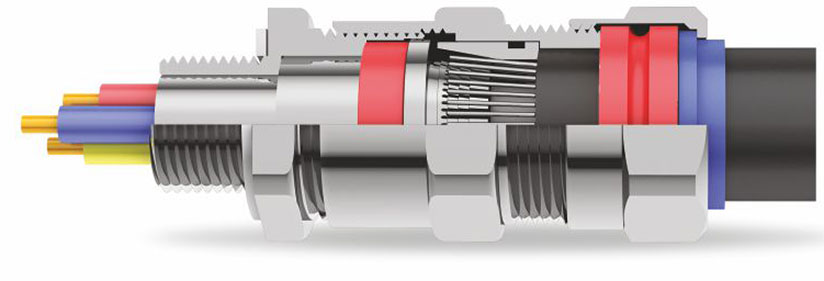 E1WB Barrier Cable Gland Stainless Steel (SS316L)  Metric Thread